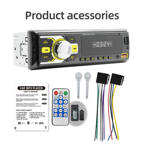 1DIN Durable Car MP3 Player Remote Control Digital Wireless Audio Music Stereo