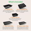 10-Piece Non-Stick Baking Pans Set - Carbon Steel Bakeware, Easy Clean