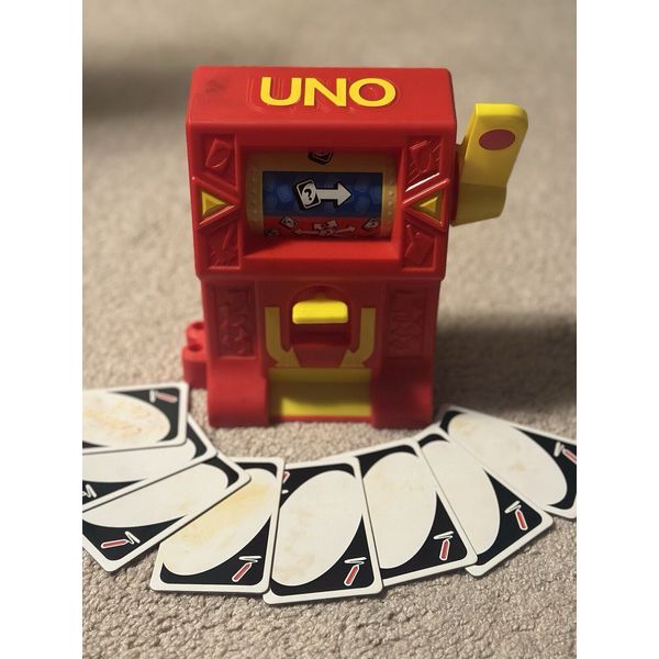 UNO Wild Jackpot Game Slot Machine 2015 Mattel Game Red Yellow Toy Card