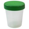 10 125ml Urine Sample Cup with Lid Green