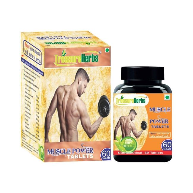 TreasureHerbs Muscle Power Gain 60 Tablets for Men