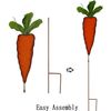 Metal Easter Carrot Garden Stake Decorative Yard Sign Spring Lawn Decor...