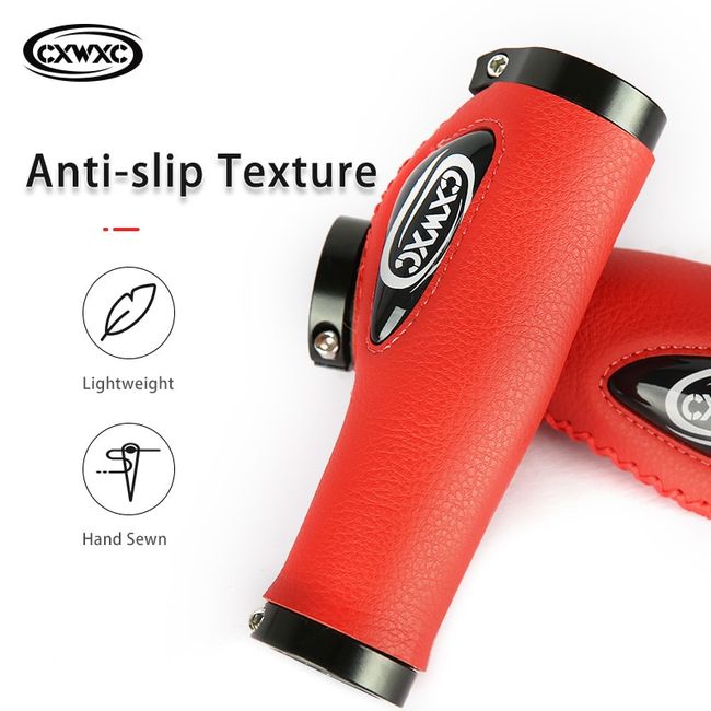 Textured Silicone Handlebar Grips - Red