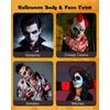 Lictin Set trucco per Halloween, nero, bianco, rosso