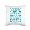 Blessed by God Spoiled by My Husband Protected by Both Throw Pillow
