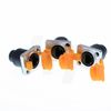 HangTon Panel Mount Waterproof RJ45 Connector Ethernet Network Cat5e Socket Feedthrough Chassis Receptacle (3pack, Yellow Socket)