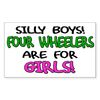CafePress Silly Boys Quads Rectangle Sticker Rectangle Bumper Sticker Car Decal