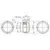 杉田 Ace Round Cancer Cap for Round Pipe Diameter 38,