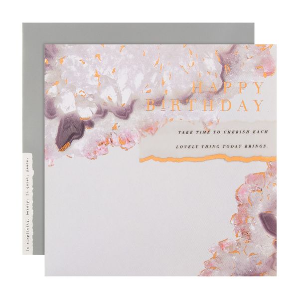 Hallmark Birthday Card - Contemporary Marbled Design