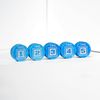 RHINO TIME Billiard Pool Cue Tip - 14mm/ Blue/Hardness: TIME 1 Super Soft/Pack 3