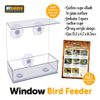 Window Bird Feeder Wild Table Hanging Suction Perspex Clear Viewing Seed Nut