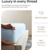 Luxury 800 Thread Count 100% Cotton Sheets - Light Blue Sateen Weave Twin Size B
