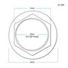 Brass 3/4" BSP Back Nut Wide Flanged Threaded Backnut