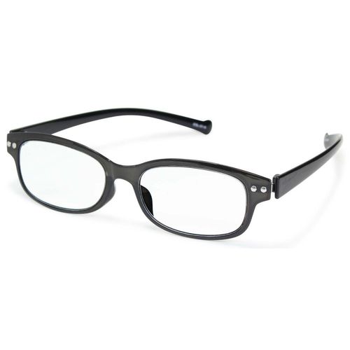 藤田光学 老眼鏡 メンズ 3.5 度数 アイスレンダー 弾性樹脂フレーム ブラック ESL-01-N+3.50