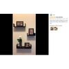 Contemporary Laminated MDF Floating U Wall Decor Shelves 3 Shelf Pack Walnut