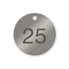 Numbered Stainless Steel Valve Tags (Numbered 1-25)
