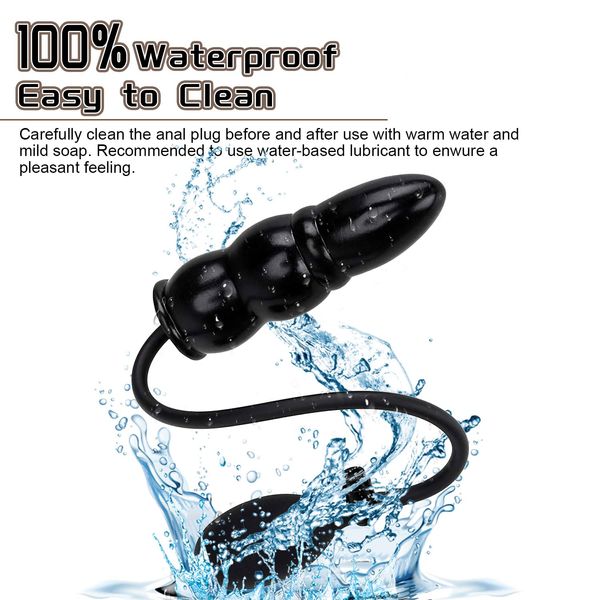 ZY63f-Soft and Adjustable Inflatable Silicone Exercise Inflatable Plug Kit, for Men and Women Exercise Anil Plug Kit