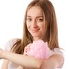 Yuka Washing, Rubber Back Scrub, Mud Gloves, Avalanched, Double-sided Use, Strong Rubbing, Unisex, Transparent Hanging Hook, Bath Goods, Includes 1 Hook (Pink)