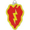Key Ring-Army, 025th Div. Zinc-Pwt (1-1/2")