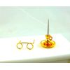 Dolls House Accessory Candle Holder & Spectacles 730
