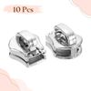 sourcing map 10 Pcs Zipper Sliders, #10 Zipper Pull Replacement for Sewing Bags Coats Jackets Closed-End Pulls Replacing, Dark Silver