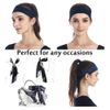 Satin Head Scarf Braid Bonnet Hair Wrap for Sleeping Navy