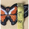 Lethal Threat Embroidered Patch Orange Butterfly Iron / Sew On  Biker ST31029