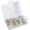 Connex Screw Hook Assortment 42 Pieces – Various Hooks in a Set – pre-Sorted in Practical Plastic Box – Universal use/Hook Set/Assortment Box / DP8500104
