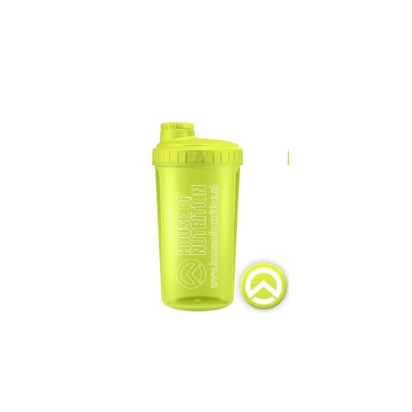 House of Nutrition Protein Shaker Bottle for Workout Supplements BPA Free with Filter and Closable Cap | Easy Clean, Yellow - 700ml