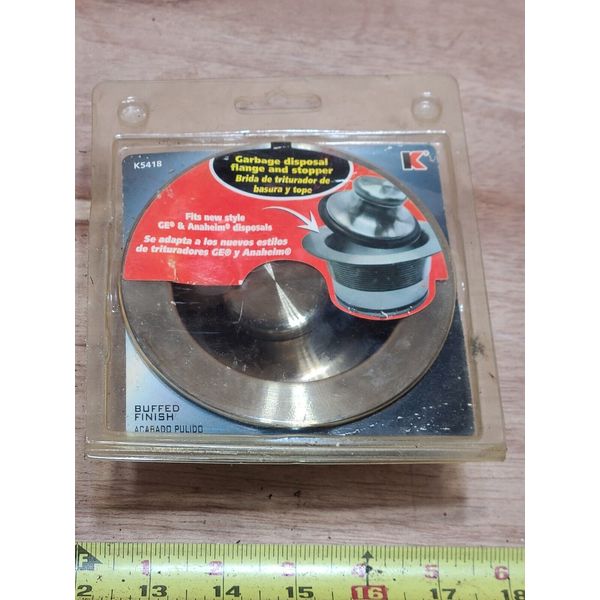 Keeney K5418 Garbage Disposal Flange and Stopper in  Buffed Finish