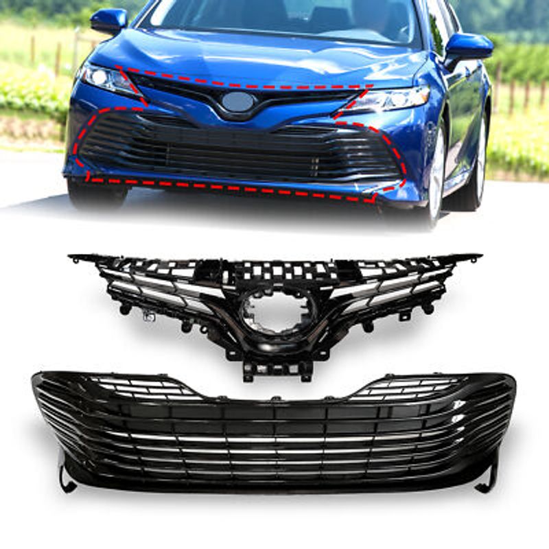 Grille De Calandre Avant Style GT Pour Mercedes-Benz Classe SLC R172 (2016-2020) - Plastique ABS - Coloris Argent - Remplacement Direct
