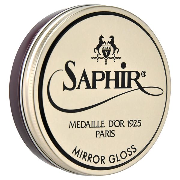 Safir Noir Mirror Polish Wax, Mirror Gloss, High Shine, Shoe Polish, Glossy, 37 medium brown