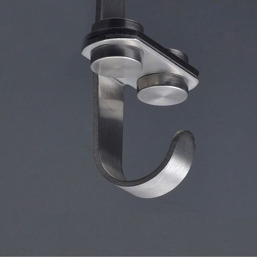 Cucumis 12Pcs Stainless Steel Top Hook J Type Hook - Heavy Duty Screw Mounted Hanging Basket Potted Hook, Towel Hook for Closet, Bathroom, Kitchen Cabinet, Garage - Utility Organizer in Brushed Finish