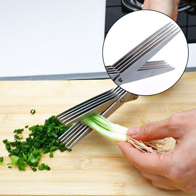 1 stainless steel kitchen tool scallion cutter with protective