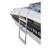DotLine Boat Aluminum 3 Step Ladder – Folding Gunwale Hook Design, 11" Wide Hooks, Non-Marking Support Legs, 250 lb Capacity – Durable Marine Boarding Solution