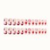 SEMTIM Nail Tips, 24 Pieces, Medium, Short, Round, False Nails, Medium Long, Popular, Japanese Style, Cute, Simple, Stylish, Coming of Age Ceremonies, School Entrance Ceremonies, Graduation Ceremonies, Weddings, Nail Tips (A24)