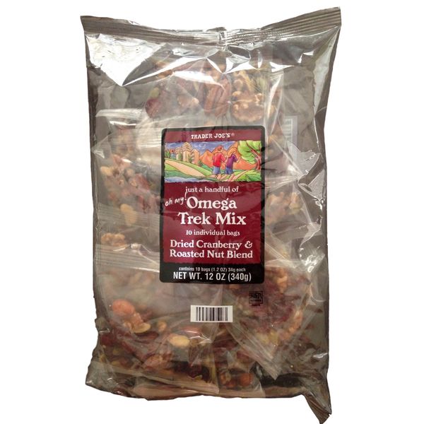 Trader Joes Omega Trek Mix (just a handful) - 10 Individual 1.2 oz Bags