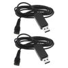 2PCS USB Shaver Charger Cable Compatible with Wahl Colour Pro 9649 Cordless Clippers Replacement 3.5V USB Power Cord Black 1.8m