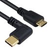 Duttek 90 Degree Type USB C to Micro USB Cable, Short Micro USB to USB C Cable for Macbook Pro & Android Devices (25cm/10 Inch)