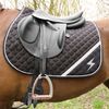 Hy Equestrian Silva Flash Saddel Pad (Black/Silver, Cob/Full)