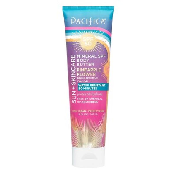 PACIFICA Skincare Mineral Body Butter SPF 50 Pineapple Flower 5 fl oz 032021