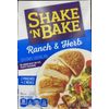 SHAKE N BAKE RANCH & HERB Seasoned Coating Mix 4.75 oz Box - 2 PACK