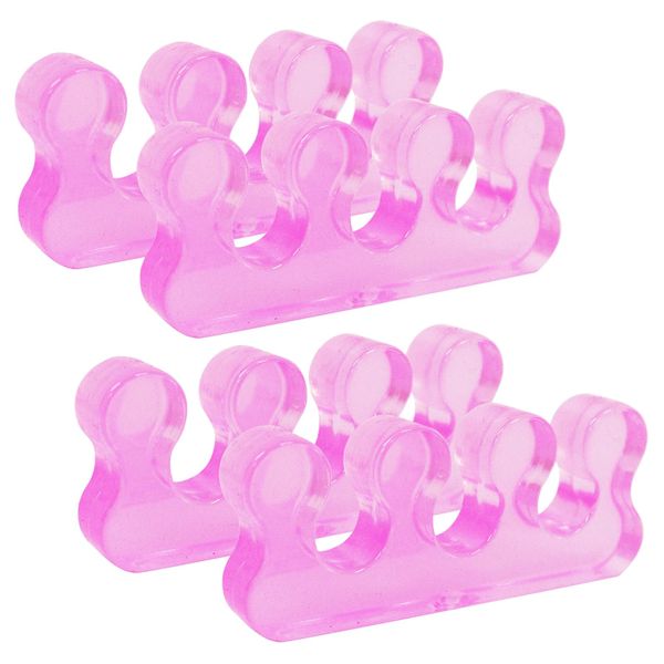 Rhea 4pcs 2 Pairs Toe Pads Soft Pads for Toe Separating Toes Pink