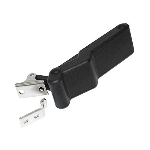 Southco C7-10 Soft Thermoplastic Elastomer Small Flexible Cover Over Center Draw Latches with Concealed Keeper, Non Locking, 4-5/32" Length, with Screws, Acetal Copolymer