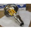 Two LED Filament Bulb 4w E14-220v 2700k Half Chrome Edison Bulb Dimmable Mirror