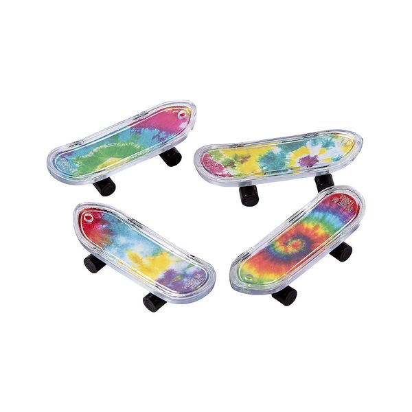 Fun Express Mini Tie-Dyed Skateboards - 36 Pieces
