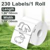 ItriAce Sticky Labels, 1.96"x1.18" (50x30mm), 230 Labels/Roll - White Square Label