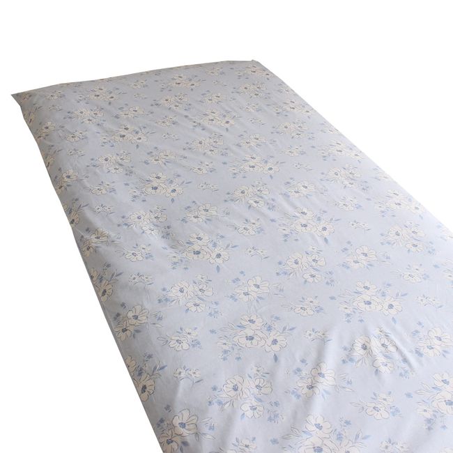 Merry Night CT13113-76 Futon Cover, Anemone, Blue, Single Long, Approx. 41.3 x 84.6 inches (105 x 215 cm), 100% Cotton, Moisture Wicking, Breathable, Comfortable Touch, All Seasons, Washable