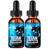 (2 Pack) Titan Transform Drops for Men, Prostate Health Supplements Liquid Drops
