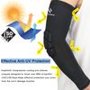 HOPEFORTH 2PCS Padded Elbow Sleeves Compression Arm Protective Support